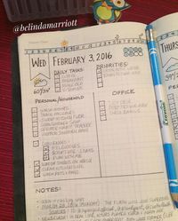 “February #PlanWithMeChallenge Day 3 (Part 2, Daily): Weekly? Daily? - Here is my layout for my Daily Page. This is a new layout that I decided to do by…”