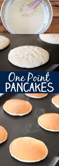 Skinny One Point Pancakes - each pancake is just 40 calories and 1 Weight Watchers Smart Point.