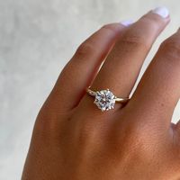 Round 2.00ct Round Lab Grown Diamond Six Claw Solitaire Engagement Ring, EF Color, VS Clarity - Etsy