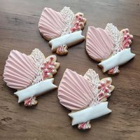 Lemon Tree Bakery on Instagram: “2nd ones in this gorgeous boho birthday set! Cutter: @kaleidacuts #bohocookies #paperfan #leafcookies #fancookies #pinkcookies…”