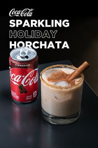 Horchata and cinnamon flavored Coke combine to create a sophisticated alternative to the usual holiday eggnog.