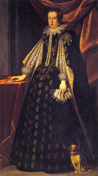 1630 Claudia de' Medici, Duchess of Urbino and Archduchess of Austria by Justus Sustermans (Galleria degli Uffizi - Firenze, Toscana Italy). Probably from Wikimedia.