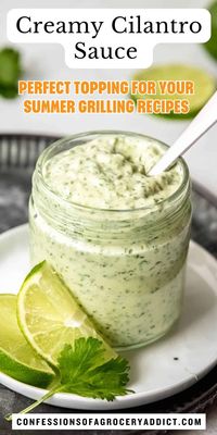 Try this sauce (or dip, whichever you prefer) as a delicious addition to your summer dinners. Ready in just 5 minutes, this creamy and spicy cilantro sauce is perfect for topping your summer dinners and grilling recipes. Made with just 5 ingredients including cilantro, lime, and jalapeño, it’s a must-try recipe for those who love bold flavors. Click to get this quick, flavor-packed recipe! #summerrecipes #summerdip