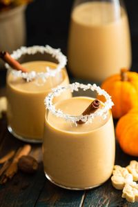 This smooth Pumpkin Coquito is extra creamy and filled with all the flavors of Fall! I took my 5-star rated Coquito and gave it a delicious pumpkin twist! #Coquito #Pumpkin #PumpkinRecipes #Cocktail #HolidayCocktails #Eggnog #Coconut #Drink