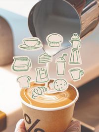 STICKER DESIGN // CAFE STICKER DESIGN // CAFE BRANDING