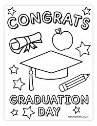 graduation coloring page