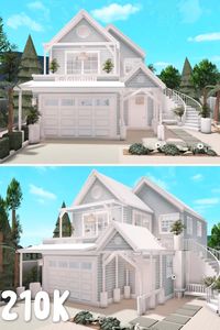 Bloxburg Two-Story Coastal Family Home by daniellerys. Click through to see more pictures!