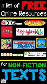 One Stop Teacher Shop: Free Resources for Non-Fiction Texts and free center response sheets