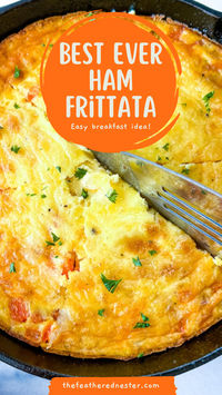 You love this ham frittata recipe! It's delightful combination of savory ham and melty cheese nestled within a tender egg base makes it a crowd-pleaser. Whether you're hosting a brunch gathering or looking for a quick and easy dinner solution, this frittata brings comfort and flavor to the table with minimal fuss.