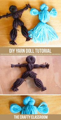 Yarn Doll Craft for Kids - The Crafty Classroom