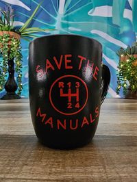 RARE! Save the Manuals Coffee Mug, Can You Drive A Stick Shift? Tea Cup, Black Shifter Mug, 4 Speed Manual Mug, Black Stoneware Cup by PennyLaneTreasures on Etsy