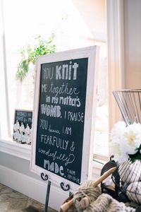 Baby Shower Knit Theme - Psalm 139:13-14