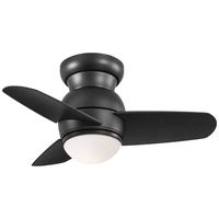 26" Minka Spacesaver Coal Finish Hugger LED Fan with Wall Control - #850F2 | Lamps Plus