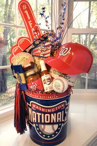 Baseball gift basket