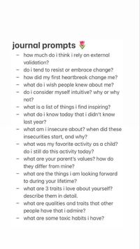 Learn more about yourself answering these questions. Need a journal for your self discovery journey. Visit the link.🥰