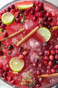 This Christmas punch recipe without alcohol is refreshing and simple to make! It's perfect for the holiday season and is a drink that everyone will love. Whether you're hosting a party or just need something to serve at your Christmas gathering, this mocktail will be a hit for the whole family! #ChristmasPunch #ChristmasPunchNoAlcohol #HolidayPunch #Punch