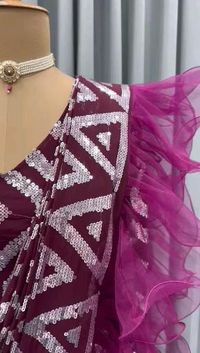 🍀 *Price:- 1850+$* Looking some one for this same colour beautiful Designer Ruffle Saree on Faux Georgette febric with Sequnce and Blouse with Faux Georgette febric with Sequnce. 💃🏻💃🏻 *Saree*💃🏻💃🏻 Fabric. :-Faux Georgette Work :-Sequnce work Cute :- 5.5 *👚Blouse * 👚 Fabric. :-Faux Georgette Work :-Sequnce work Cute. :-1.1M *(Un-Stiched)*