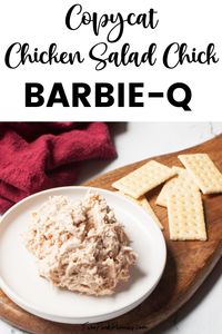 Copycat Chicken Salad Chick Barbie-Q chicken salad is the perfect copycat recipe to make for lunch! It has a hint of sweetness and tang thanks to the barbecue sauce.