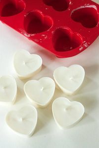 silicone mold heart candles