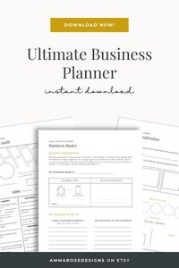 Managing a business is hard work! This planner is made to help you get crystal-clear on your priorities and manage your time like a pro! Included are the Small Business Planner, Order Forms & Logs, Inventory Logs, Business Finance Planner, Build a Website Workbook, Blogging Planner, Email Marketing Planner, and Social Media Planner. #businessplanner #ultimatebusinessplanner #businessresources #smallbusinessresources #businesstips #businesstools #businessorganization #businesstimemanagement