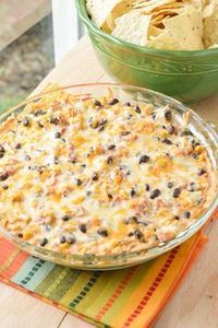 Hot Black Bean & Corn Dip {Macaroni and Cheesecake}