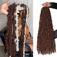 PRICES MAY VARY. Hair Style: 2024 New hairstyle, more fashionable, produced by upgraded technology, light and soft, full and natural. Hair Information: Long Butterfly Locs Hair. Length: 30 inch. 10 strands/pack,6 packs/lot. Color:1B#,27#,30#,350#,613#,BUG#,4#,Pink#,Red#,Green#,Grey#. Usually 6-7 packs can full one head. Hair Advantages: Soft, Lightweight,Tangle-free, Shedding-free, No smell ,very easy to install. Natural & Stylish looking, Long-lasting. This pre-looped Butterfly Locs crochet hai