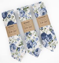 Dusty Blue Floral Necktie, Groomsmen Blue Bow Tie, Groomsmen Sage Socks, Faded Blue and Steel Blue Floral Tie, Sage Wedding Socks - Etsy