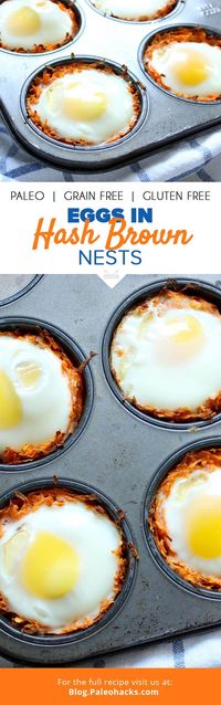 Eggs in Hash Brown Nests | Paleo, Grain Free, Gluten Free