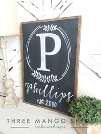 Anniversary Gift | Family Names Wood Sign | Personalized Family Name Signs | Large Wood Sign | Family Established Sign in 17x25 inches, #rusticsigns #homedecor #handmade #rusticdecor #woodsigns #farmhousedecor