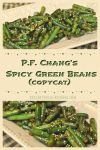 P.F. Chang's spicy green beans are fresh green beans cooked in a flavorful Asian sauce, in this delicious restaurant copycat recipe! / The Grateful Girl Cooks!