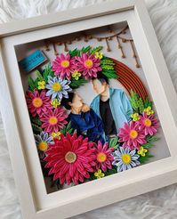 (C) Dola quilling | Papercraft DIY gift ideas | Anniversary gifts | #wittyvows #anniversary #celebration #quilling #papercraft #diy #love #togetherness #anniversarygifts #diyframes