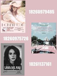 Lana del rey poster decal id code bloxburg