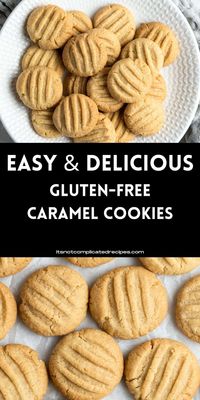 These Gluten-Free Caramel Cookies are so easy to prepare and produce a delicious melt-in-your-mouth cookie. Containing just six ingredients and a few simple steps, these cookies are perfect for an edible gift or to enjoy with a cup of tea or coffee!