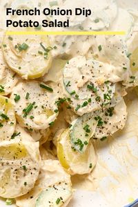 Learn how to make this delicious twist on classic potato salad using a single packet of onion dip mix.