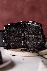 Moist Black Velvet Cake for Halloween- Cambrea Bakes