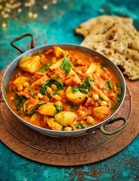 Try our lightly-spiced vegan curry for a wholesome midweek meal for four