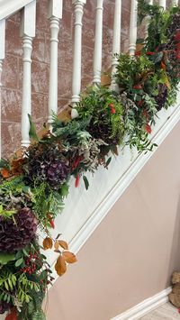 This festive/autumnal garland is from our luxury range. Thick with long lasting festive foliage, hydrangeas which dry out beautifully and packed with tonal contrasts! Flexible, so easy to hang, place on a mantle or use as a table runner.  Buy per metre. Matching wreath available.