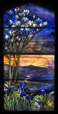 River of Life Window by Louis Comfort Tiffany (American), 1900-1910, stained glass, genre: Art Nouveau #LouisComfortTiffany