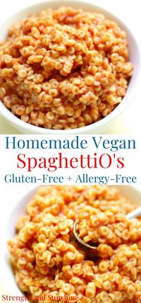 Homemade SpaghettiO’s that are completely allergy-free, gluten-free, and vegan! A super easy lunch or dinner that’s kid-friendly and mom-approved! Kick the can and make this healthy recipe for the kids instead and bring back the childhood nostalgia for yourself with this dairy-free recipe! #kidfriendly #kidsfood #familydinner #onepot #glutenfreelunch #veganrecipe