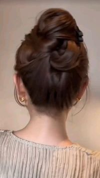 Summer hair bun style  | unique hair bun | Hair bun using ponytail |