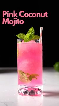 The Pink Coconut Mojito is one of the best pink cocktails and is perfect for those who love a tropical twist on the classic mojito. This drink has a sweet, tropical flavor that comes from the ideal balance of the simple syrup and coconut water with the lime juice and mint leaves. #PinkCoconutMojito