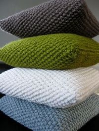 moss stitch knit pillows...could probably find a crochet stitch similar.