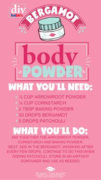 Body powder — Perfect for the hot summer heat, freshening up post workout, or whenever you’re feeling just a little sticky and icky from sweat or humidity. If you haven’t tried it, you don’t know what you’re missing! If you want to feel a little fresher any time of the day, a simple pinch of this powder is a great way to touch up and reduce shine from excess moisture.