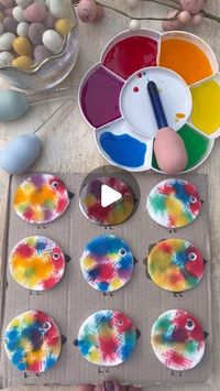 S O P H I E   D A V I D ⭐️ on Instagram: "🐣EASTER CRAFTS 🐣 Ep2of10 🐣

Today we are getting our real life chicks so it’s only fair we share these rainbow ones with you. 

This one is a craft that we do every year, the kids love it and it’s super simple to make and set up. 

We used our brand new droppers from @inspiremyplay and absolutely loved them. I didn’t know how rubbish other droppers were until we tried these ones. 

We used water colour paints and our paint palette from @bakerrossltd it’s a fun one, give it a try. 
#springcrafts #eastercrafts #easter #easterchick #funforkids #activitiesforkids #eastercardboardplay #funathome"