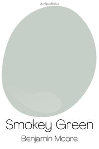 Smokey Green is a light blue-green paint color by Benjamin Moore that is sophisticated, mature and relaxing.