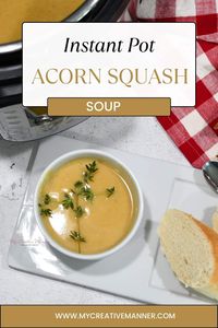 Fall in love with cozy vibes of our Instant Pot acorns squash soup. Creamy, nutmeg-kissed perfection made simple in your pressure cooker. This homemade comfort food recipe is a must-try for a warm and savory autumn experience.