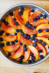 Peach and Blueberry Greek Yogurt Cake