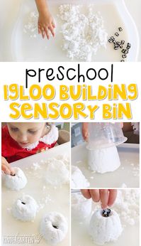 Igloo Building Sensory Bin