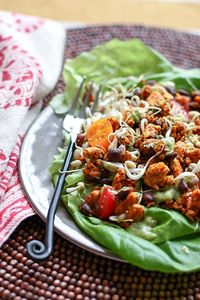 [Inspired Vegetarian] 5-Spice Tempeh Salad with Avocado Ranch Dressing