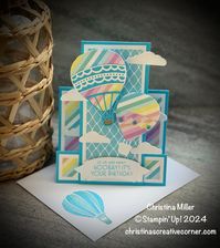 Stampin' Up! Hot Air Balloon Dies, Hot Air Balloon stamp set, Lighter Than Air 6" x 6" DSP, Rainbow Adhesive Backed Dots